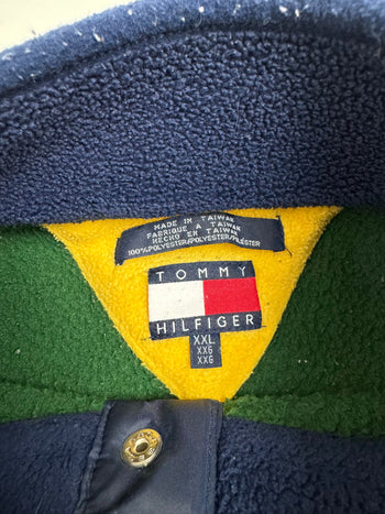 (XL) Vintage 90s Tommy Hilfiger Fleece Navy/Olive