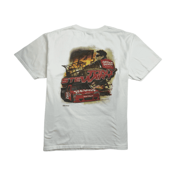 (L) Vintage 2000s Nascar Tony Stewart Tee White