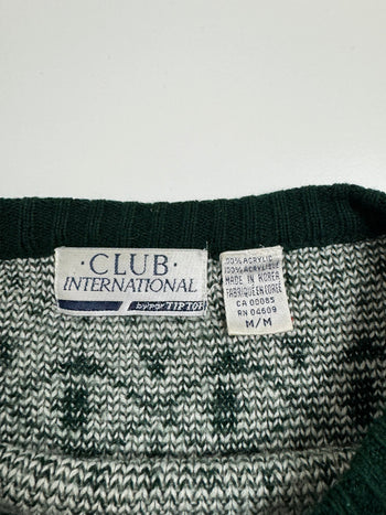 (S) Vintage Club International Knit Green