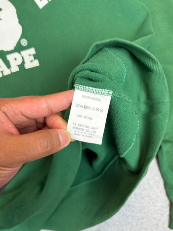 BAPE College Pullover Hoodie Green (USED)