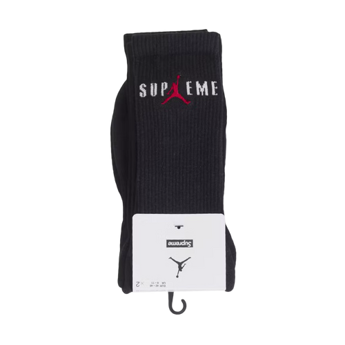 Supreme Jordan Crew Socks Black | Vintage Clothing Store Canada