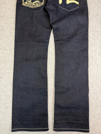 Vintage Evisu Double Seagull Dark Wash Denim Pants