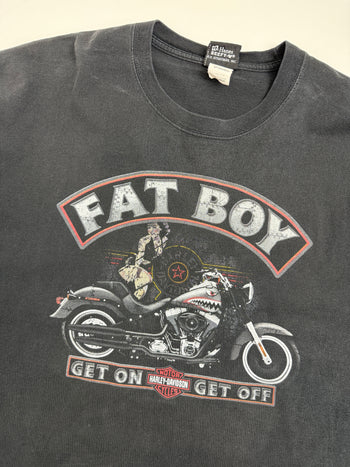 Vintage 2007 Harley Davidson Fat Boy Montana Tee Black