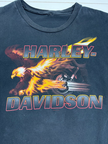 (XL) Vintage Nacogdoches Texas Harley Davidson Tee Black