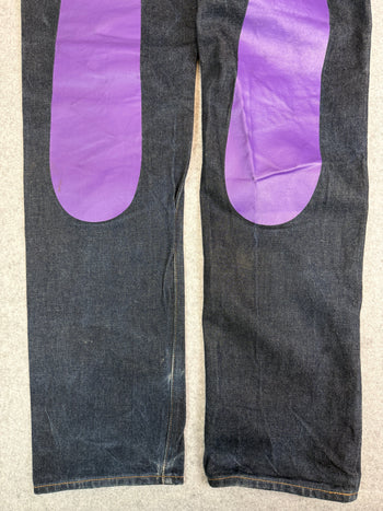 Evisu Lot 2000 No. 3 Purple Daicock Denim Pants
