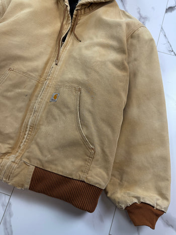 Vintage Carhartt Hooded Work Jacket Beige