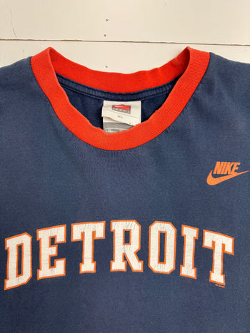 Vintage MLB Detroit Tigers Nike Ringer Tee Navy