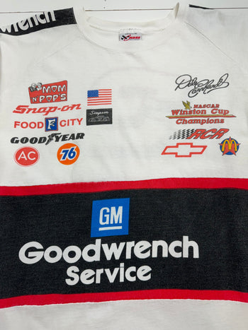 (L) Vintage GM Goodwrench Nascar Tee White
