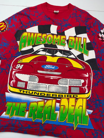 1995 McDonald's Racing Bill Elliott Nascar Tee Red