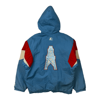 Vintage Houston Oilers Starter Quarter Zip Starter Jacket Sky Blue