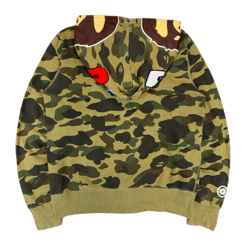 BAPE Ape Head Full Zip Hoodie Camo Green (USED)
