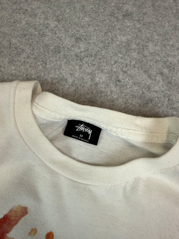 Stussy Tye Dye Tour Tee White (USED)