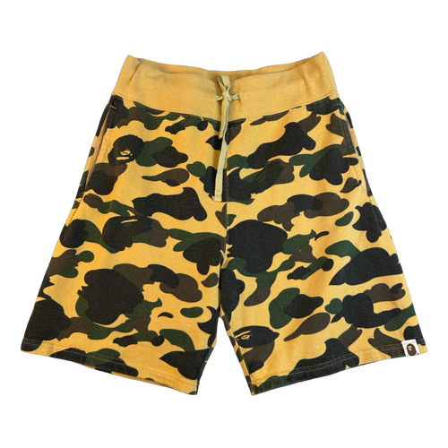 BAPE 1st Camo Sweatshorts Yellow (USED) | Vintage Clothing Store Canada
