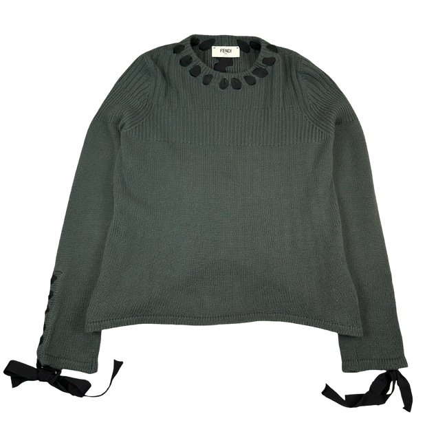 Women's Fendi Knitted Long Sleeve Green