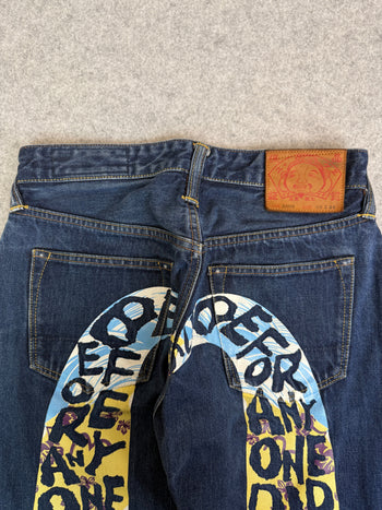 Vintage Evisu Lot 2000 Daicock Quote Denim Pants