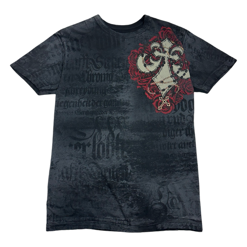 Vintage Y2K Affliction Eagle Rose Tee Black | Vintage Clothing Store Canada
