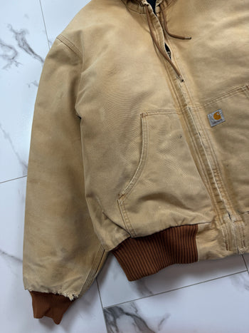 Vintage Carhartt Hooded Work Jacket Beige