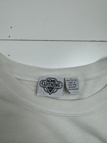 (L) Vintage '93 Looney Tunes Basketball L/S Tee White