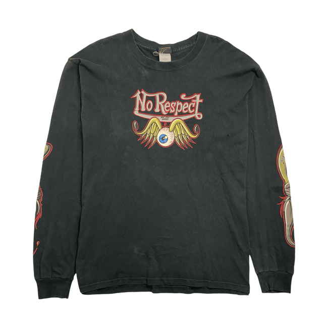 (L) Vintage '04 Motor Cult No Respect L/S Tee Black