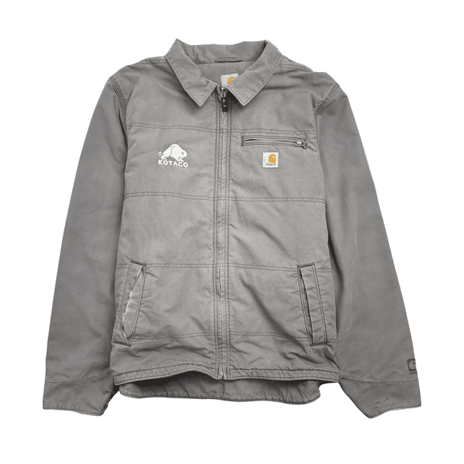 (L) Carhartt Fleeced Lined Zip-Up Jacket Grey