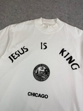 Kanye West Jesus is King Chicago Seal Tee White