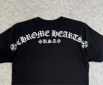 Chrome Hearts USA Script Logo Pocket Tee Black