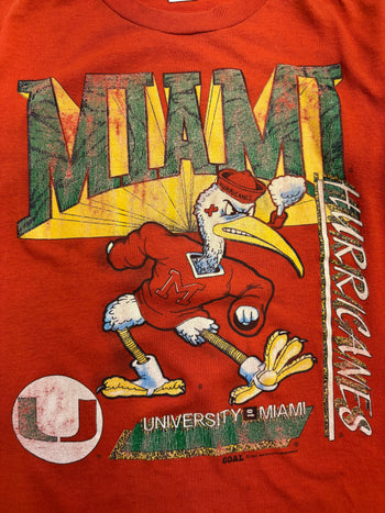 Vintage '91 University Of Miami Tee Orange