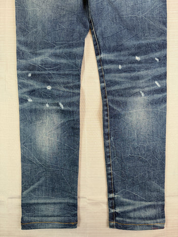 Amiri MX1 Distressed Biker Jeans Blue (USED)