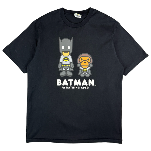 Bape DC Comics Batman Baby Milo Tee Black (USED) | Vintage Clothing Store Canada