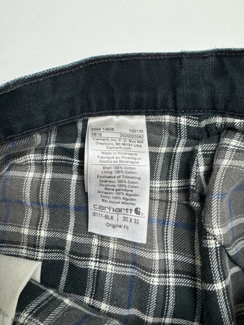 (31) Vintage Carhartt Lined Pants Black