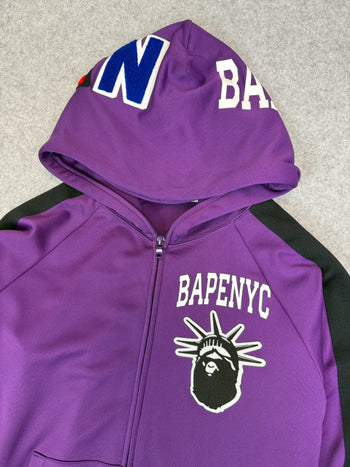 BAPE NYC Track Full Zip Hoodie Purple (USED)