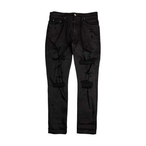 Amiri MX1 Distressed Effect Jeans Black (USED) | Vintage Clothing Store Canada