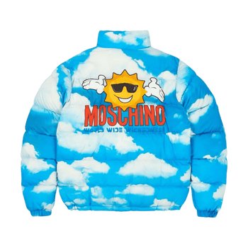 Palace Moschino Puffa Jacket Blue Cloud