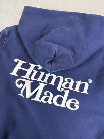 Girls Don’t Cry x Human Made Logo Hoodie Navy (USED)