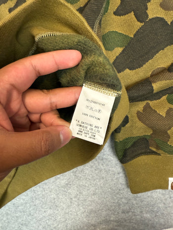 BAPE 1st Camo Jacquard Full Zip Hoodie Green (USED)
