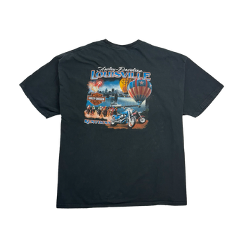 (4XL) Vintage '08 Harley Davidson Louisville Tee Black