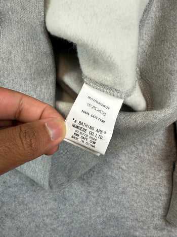 BAPE Apestar Scattered Logo Full Zip Up Hoodie Grey (USED)