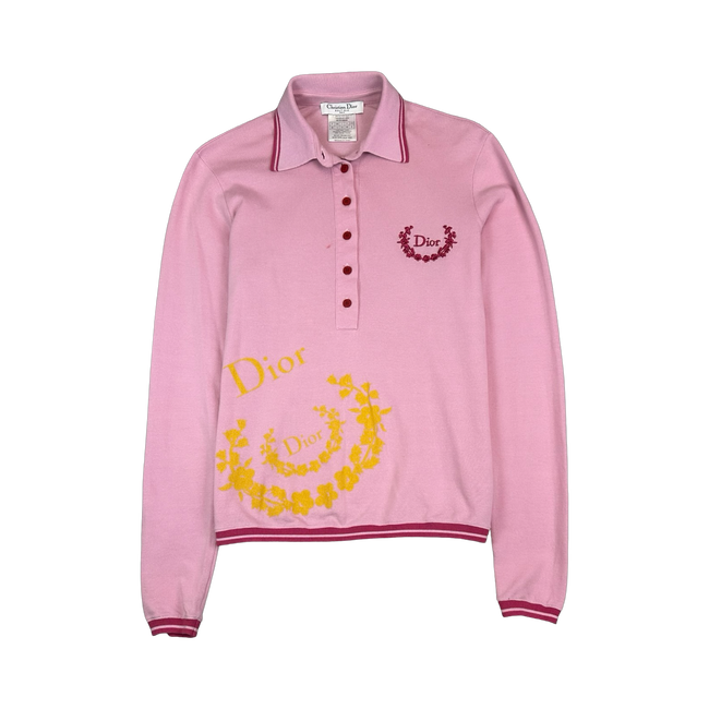 Women’s Christian Dior Polo Long Sleeve Pink
