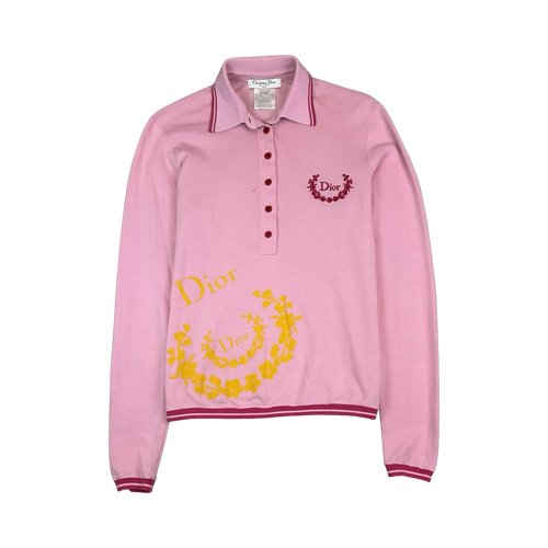 Women’s Christian Dior Polo Long Sleeve Pink | Vintage Clothing Store Canada