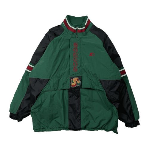 Vintage Seattle SuperSonics Starter Quater Zip Insulated Jacket | Vintage Clothing Store Canada