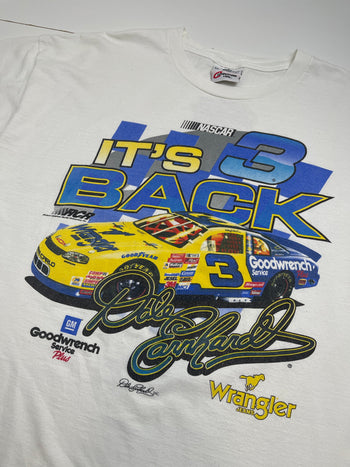 (XXL) Vintage Dale Earnhardt Wrangler 'It's Back' Nascar Tee White