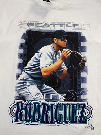 Vintage 2000s MLB Seattle Mariners Alex Rodriguez Tee White