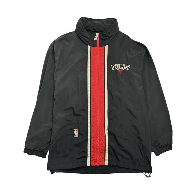 (L) Vintage Starter Chicago Bulls Windbreaker Jacket Black