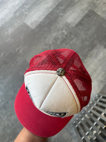 Chrome Hearts CH Hollywood Trucker Hat Red/White