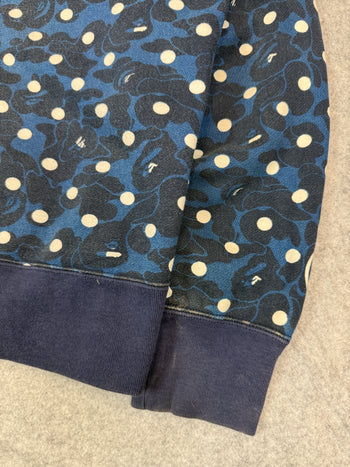 BAPE ABC Camo Polka Dot Shark Full Zip Hoodie Navy (USED)