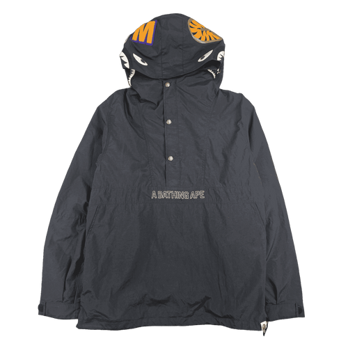 BAPE Shark Hooded Anorak Jacket Black (USED) | Vintage Clothing Store Canada