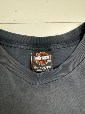 (L) Vintage '00 Harley Davidson Naples Tee Black