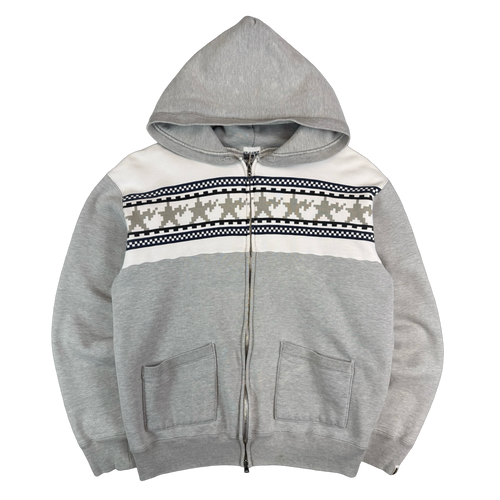 2000s BAPE Pattern Full Zip Hoodie Grey (USED) | Vintage Clothing Store Canada
