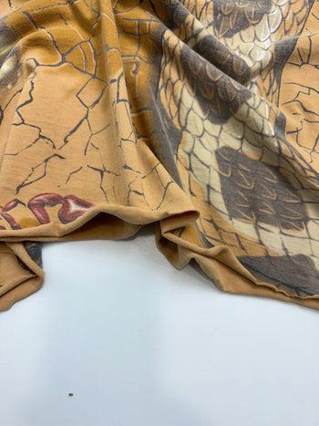 Vintage Snake Print AOP Cropped Tee Sand