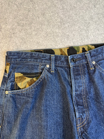 BAPE Ape Star Indigo Denim Shorts (USED)